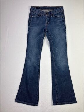 7 For All Mankind Ingrid# 002 Low Waist Flare Jeans Size 25